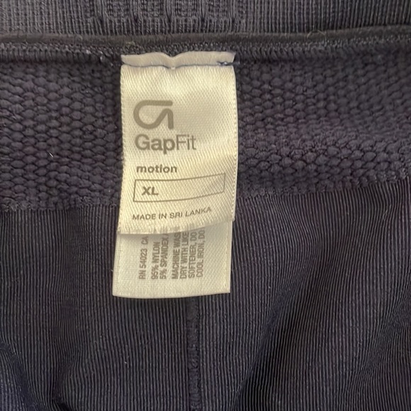 Gap Fit Motion Blue Capri Ruched Calf Athletic Leggings - Picture 3 of 5